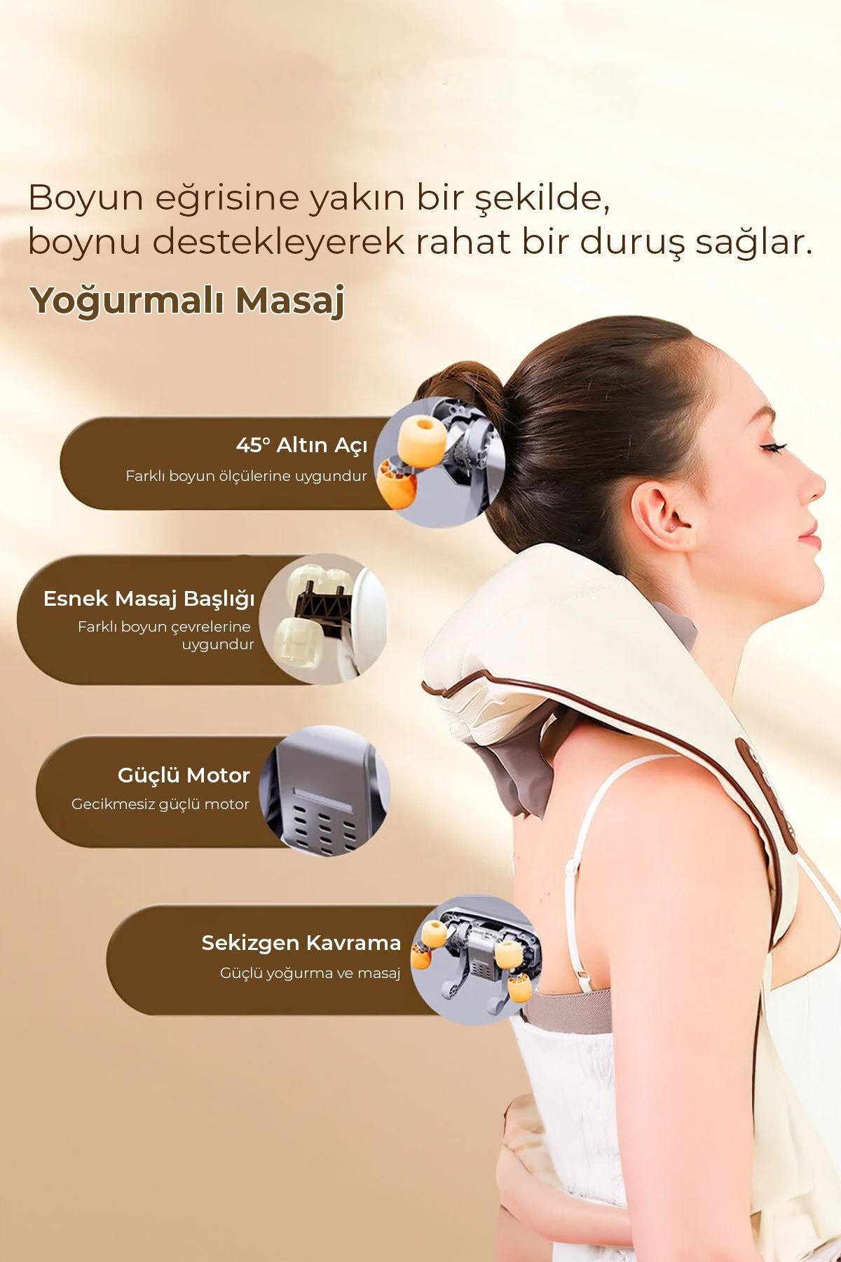 Titreşimli Omuz ve Boyun Isıtıcılı Masaj Aleti